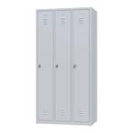 Nieuwe metalen locker | 3 deurs - 3 delig | kluisjes | grijs, Huis en Inrichting, Kasten | Lockerkasten, Ophalen of Verzenden