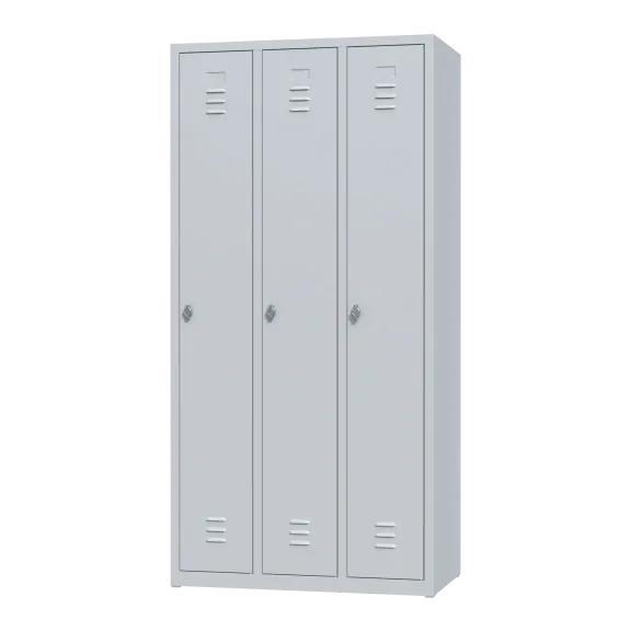 Nieuwe metalen locker | 3 deurs - 3 delig | kluisjes | grijs, Huis en Inrichting, Kasten | Lockerkasten, Nieuw, Ophalen of Verzenden