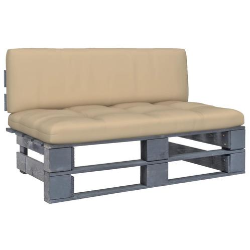 vidaXL Tuinmiddenbank pallet geïmpregneerd grenenhout grijs, Tuin en Terras, Tuinsets en Loungesets, Nieuw, Verzenden