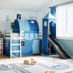 vidaXL Kinderhoogslaper met toren 90x200 cm massief, Huis en Inrichting, Slaapkamer | Bedden, 90 cm, Eenpersoons, Nieuw, 200 cm