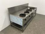 RVS Wokfornuis met 4 pitten op gas, Ophalen of Verzenden, Gebruikt, Fornuis, Frituur en Grillen