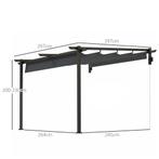 TRUUSK Terrasoverkapping Pergola Ca. 3x3m Terrasoverkapping,, Verzenden, Nieuw