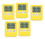 Set van 5 digitale timers, kookwekkers, alarmklokken geel, Ophalen of Verzenden, Nieuw