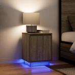 vidaXL Nachtkastjes met led-verlichting 2 st Sonoma, Verzenden, Nieuw, Hout
