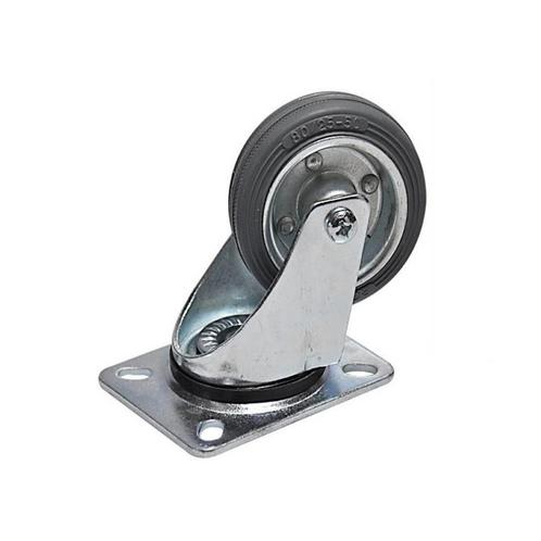 Benson Zwenkwiel - Massief Rubber - Slijtvast - 100 mm -..., Doe-het-zelf en Verbouw, Zwenkwielen, Nieuw, Ophalen of Verzenden