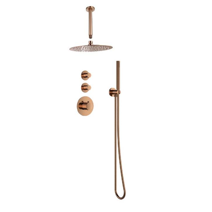 Sani Royal Pro Inbouw Regendouche Brons Geborsteld Messing, Doe-het-zelf en Verbouw, Sanitair