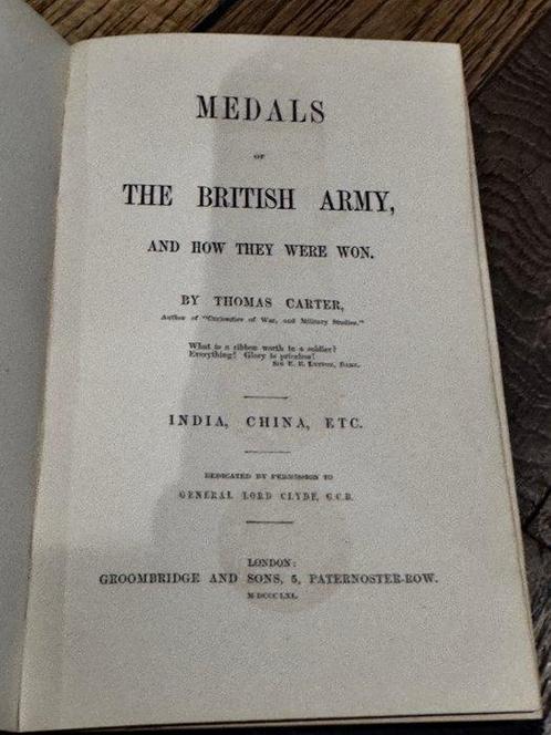 Thomas Carter - 1861 Medals of the British Army, and How, Antiek en Kunst, Antiek | Boeken en Bijbels