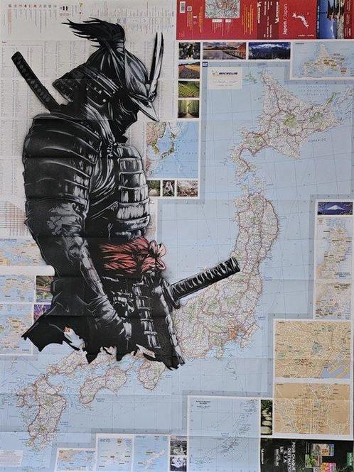 Jinks Kunst (1976) - NOBUNAGA - FORMAT XL - 95 X 125 cm, Antiek en Kunst, Kunst | Schilderijen | Modern