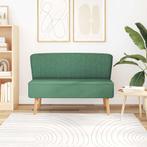 vidaXL Bank 117x55,5x77 cm stof groen, Huis en Inrichting, Verzenden, Minder dan 150 cm, Stof, Nieuw