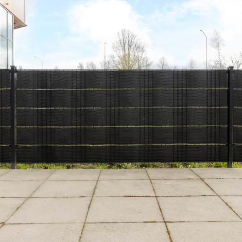 vidaXL Balkonschermen 5 st 255x19 cm poly rattan zwart, Tuin en Terras, Schuttingen, Nieuw, Kunststof, Minder dan 1 meter, Verzenden