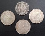 Oostenrijk. 4 Oostenrijkse zilveren munten van 1818-1932, Postzegels en Munten, Munten | Europa | Niet-Euromunten