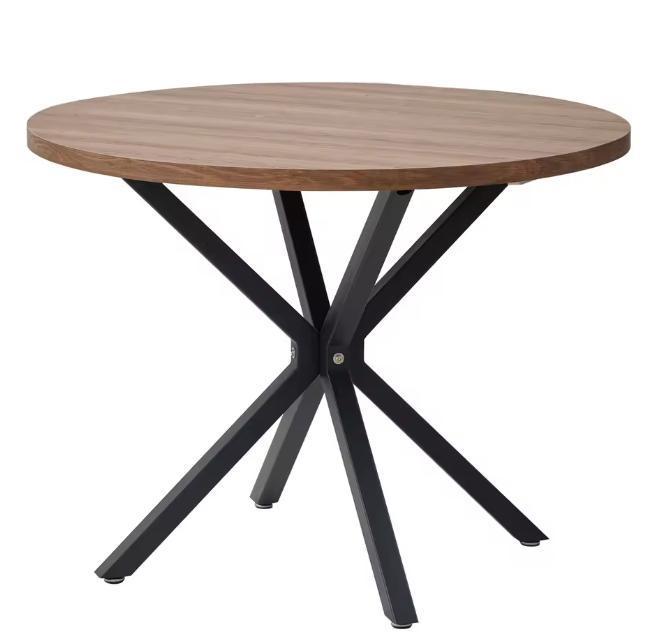 Nieuwe Ronde Eettafel 100cm – Massief Hout met Metalen Poten, Huis en Inrichting, Tafels | Eettafels, 50 tot 100 cm, Nieuw, 50 tot 100 cm