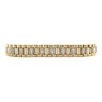 Gouden rolex armband met zirkonia 19.5 cm 14 krt, Sieraden, Tassen en Uiterlijk, Armbanden, Verzenden, Zo goed als nieuw, Wit