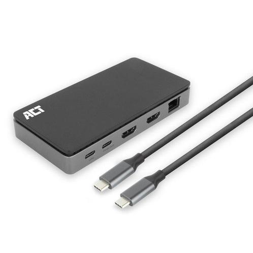 ACT USB-C 4K MST, 2x HDMI, RJ45, USB-C, Computers en Software, Laptop-opladers, Verzenden