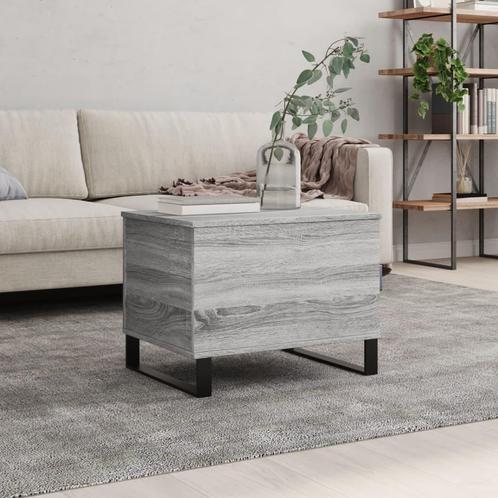 vidaXL Salontafel 60x44,5x45 cm bewerkt hout grijs sonoma, Huis en Inrichting, Tafels | Salontafels, 50 tot 100 cm, Nieuw, Overige houtsoorten