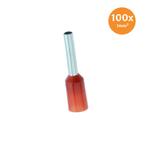 Adereindhuls Geïsoleerd 1mm² Rood 100 stuks, Ophalen of Verzenden, Nieuw