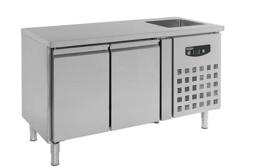 COMBISTEEL KOELWERKBANK SPOELBAK 2 DEUREN - STANDARD LINE, Zakelijke goederen, Horeca | Keukenapparatuur, Verzenden