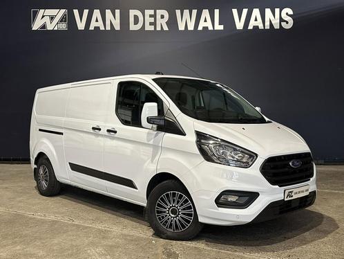 Ford Transit Custom 2.0 TDCI 131pk L2H1 Euro6 Airco | Apple, Auto's, Bestelauto's, Dealer onderhouden, Lease, Zwart, Handgeschakeld