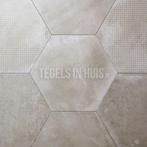 Hexagon decor zeshoek tegels notenkleur 25x30cm, Nieuw, Keramiek, Ophalen of Verzenden, 10 m² of meer