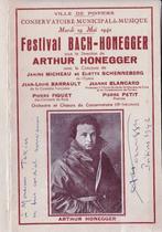 Arthur Honegger - Programme du Festival Bach-Honegger [Envoi, Nieuw