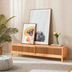 [en.casa] TV-meubel Videbæk bamboe 140x40x38 cm, Verzenden, Nieuw