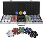 Texas Finest Pokerset 500 chips Silver, Hobby en Vrije tijd, Gezelschapsspellen | Bordspellen, Verzenden, Nieuw