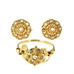 Oorbellen - 18 karaat Geel goud Diamant, Sieraden, Tassen en Uiterlijk, Antieke sieraden