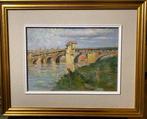 Federico Morello (1885-1945) - Ponte sul fiume Ticino a, Antiek en Kunst, Kunst | Schilderijen | Klassiek