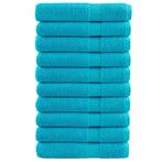 vidaXL Handdoeken SOLUND 10 st 600 g/m² 100x200 cm turquoise, Huis en Inrichting, Verzenden, Nieuw, Blauw
