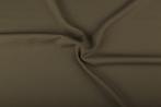 Polyester stof middel khaki - 50m effen stof op rol, Nieuw, Verzenden