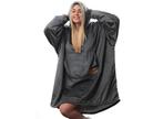 Baleine Home - Hoodie Deken - Grijs - Flanel - One Size, Huis en Inrichting, Woonaccessoires | Plaids en Woondekens, Nieuw, Verzenden