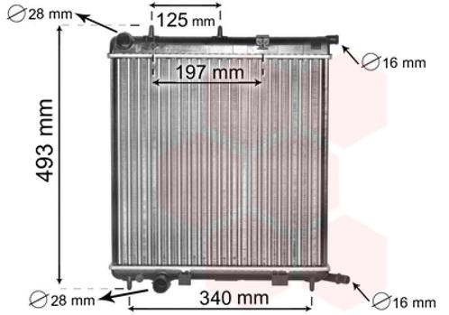 RADIATOR VOOR CITROEN C2 JM 2003-2008 1330C2, Auto-onderdelen, Airco en Verwarming, Nieuw, Ophalen of Verzenden