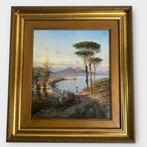 École Italienne XIXe - Golfe de Naples et Pozzuoli, Antiek en Kunst