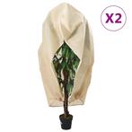 vidaXL Plantenhoezen met ritssluiting 2 st 70 g/m² 1,55x1,55, Verzenden, Nieuw