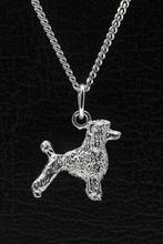 Zilveren Poedel middenslag ketting hanger - groot, Verzenden, Nieuw