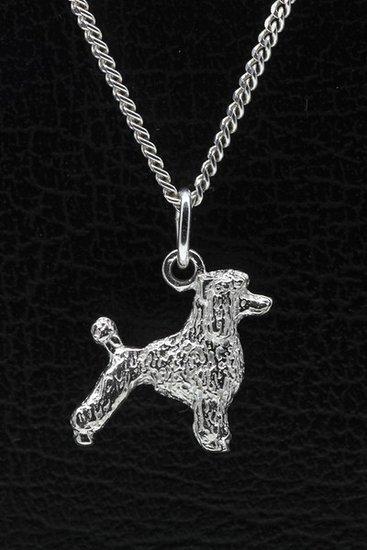 Zilveren Poedel middenslag ketting hanger - groot, Sieraden, Tassen en Uiterlijk, Kettinghangers, Verzenden
