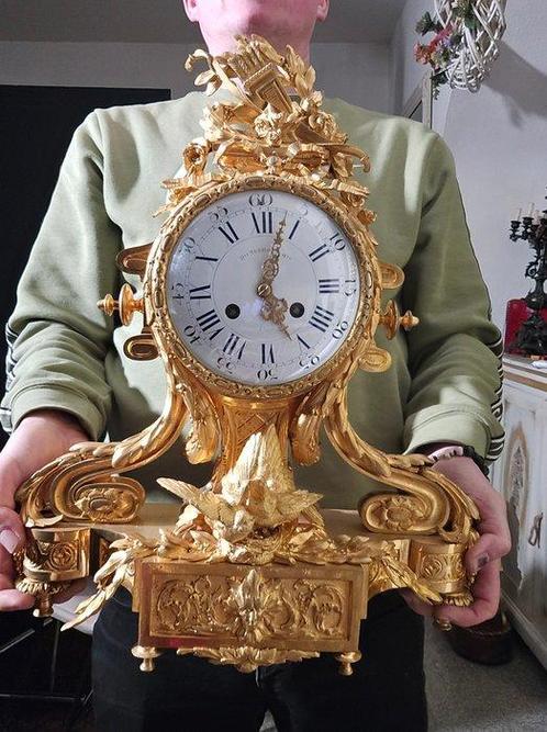 Commode klok Lodewijk XVI-stijl - Verguld brons - 1850-1900, Antiek en Kunst, Antiek | Klokken