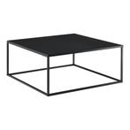 Salontafel Lebus 38x85x85 cm vierkant metaal zwart, Huis en Inrichting, Tafels | Salontafels, Verzenden, Nieuw
