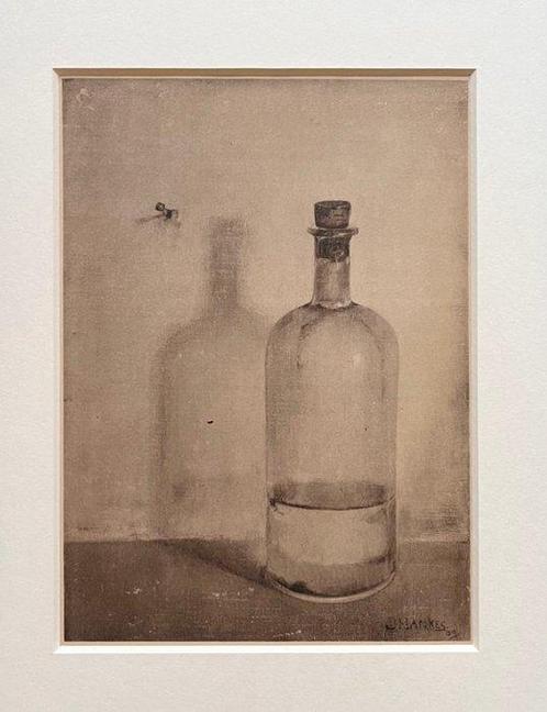 Jan Mankes (1889-1920), after - Olieflesje 1923 (ingelijst), Antiek en Kunst, Antiek | Overige Antiek