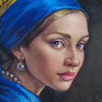 Alessandro Granata (1989), da Vermeer - La ragazza con, Antiek en Kunst, Kunst | Schilderijen | Klassiek