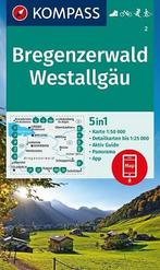 Wandelkaart 2 Bregenzerwald, Westallgäu Kompass, Boeken, Atlassen en Landkaarten, Nieuw, Verzenden
