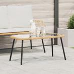 vidaXL Salontafel 90x45x42 cm poly rattan naturel, Verzenden, Nieuw, Metaal