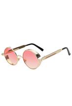 Ronde Bril Steampunk Vintage Goud Montuur Rond Roze Gradient, Sieraden, Tassen en Uiterlijk, Zonnebrillen en Brillen | Dames, Ophalen of Verzenden