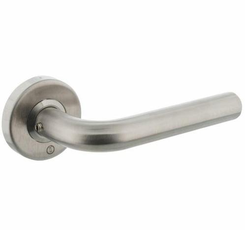 Intersteel Deurkruk / Deurklink Recht op rozet met ring, Doe-het-zelf en Verbouw, Hang- en Sluitwerk, Nieuw, Ophalen of Verzenden