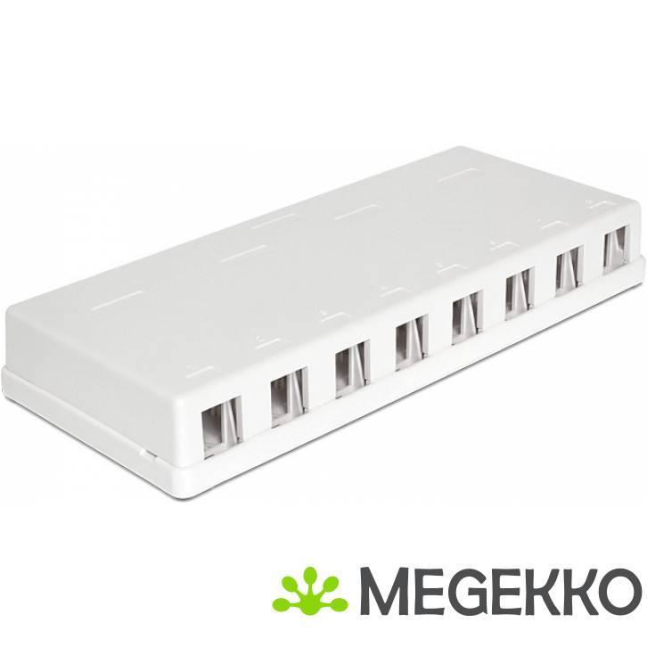 Delock 86209 Keystone opbouwdoos 8 poorten, Computers en Software, Pc- en Netwerkkabels, Nieuw, Verzenden