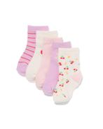 HEMA Babysokken fruit - 5 paar beige, Verzenden, Nieuw
