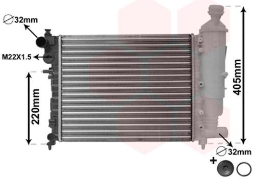RADIATOR VOOR CITROEN SAXO S0/S1 1996-1999 00001301SQ, Auto-onderdelen, Airco en Verwarming, Nieuw, Ophalen of Verzenden