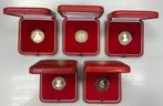 Monaco. 2 Euro 2020/2024 (5 monnaies) Proof (Zonder