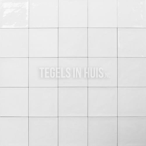 Handvorm wandtegel 13x13 wit soft glans wandtegel, Doe-het-zelf en Verbouw, Tegels, Wandtegels, Nieuw, 10 m² of meer, Keramiek
