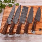 Keukenmes - Hout, handgemaakt gesmeed staal - Noord Amerika